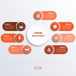 process chart template for presentation 7 option vector