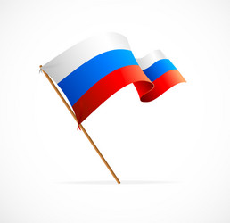 Russia flag wave isolated on png or transparent background,Symbol Russia,template  for banner,card,advertising ,promote,and business matching country poster,  vector illustration Stock Vector