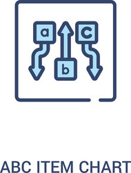 abc item chart concept 2 colored icon simple line vector image