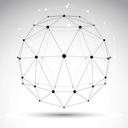 abstract 3d geometric mesh object clear eps 8 vector image