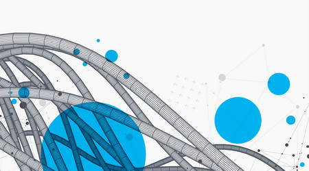 abstract background with a wireframe dynamic vector image