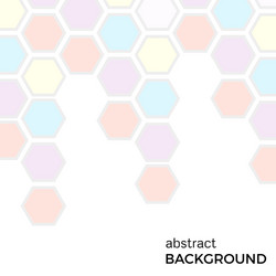 Abstract background with color hexagons vector