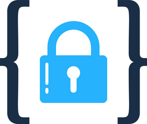 code security logo icon design vector image