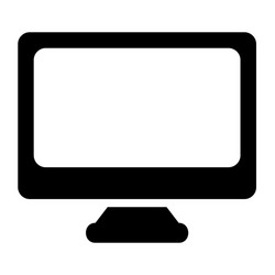 Computer icon in solid style for any projects vector