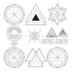 set with simple separate abstract figures vector image