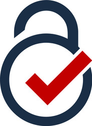 Check security logo icon design Royalty Free Vector Image