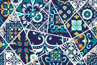 Colorful Mosaic Tile Pattern Vector Image