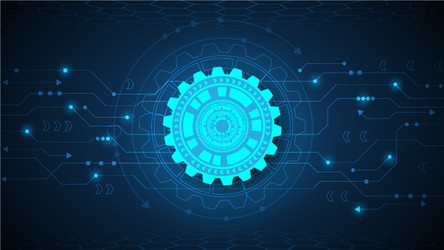 Hi-tech digital data connection system vector