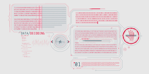 hud interface design for decoding satellite vector image