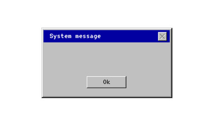 retro computer window old user interface warning vector