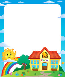 School theme frame 2 Royalty Free Vector Image