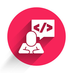white web design and front end development icon vector image