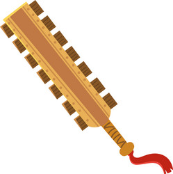 aztec weapon tribal culture element icon vector