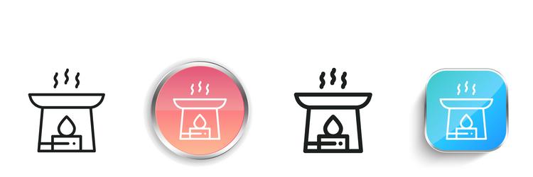 essence icon thin linear regular and button style vector image