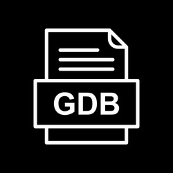 gdb file document icon vector image