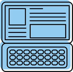 laptop keyboard website application connection vector image