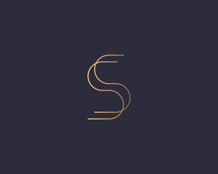 Abstract gradient linear monogram letter n logo Vector Image