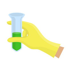 design of hand and beaker icon web element vector image