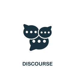 discourse icon monochrome simple sign from speech vector