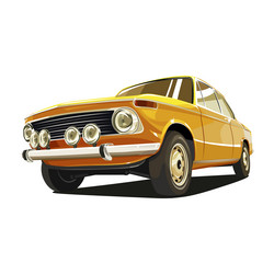 retro small city car colour Vector Image