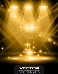 spotlights scene with different source of lights vector