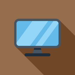 modern computer monitor displaying blank screen vector image