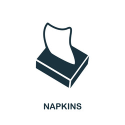 Napkins icon simple element from hygiene vector