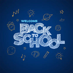 Welcome back to school typographic design vector