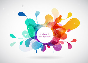 abstract colored background with different shapes vector image