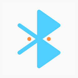 Bluetooth icon suitable for any user interface vector