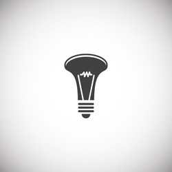 Bulb icon on background for graphic and web design vector