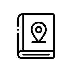 guide icon thin linear style design isolated vector image