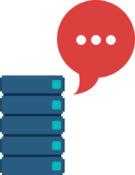 isolated web hosting design vector image