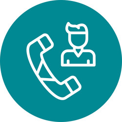 call queue line circle style icon design vector image