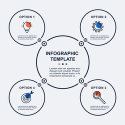 creative infographic with 4 options steps vector