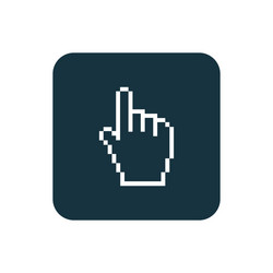 pointer pixel cursor icon rounded squares button vector image