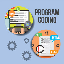 Program coding website vector