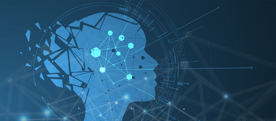 artificial intelligence technology web background vector image