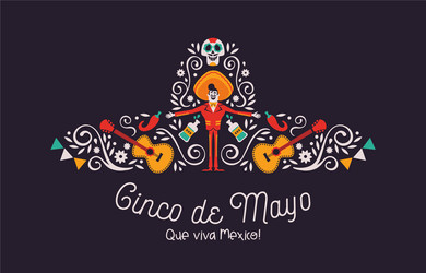 Cinco de Mayo Mariachi Celebration Vector Image