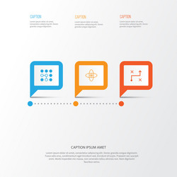 machine icons set collection of computing vector image
