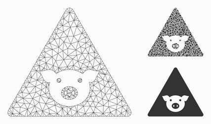 Mesh Pig Error - Triangular Mosaic vector image