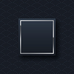 silver frame minimalistic template with text space vector image