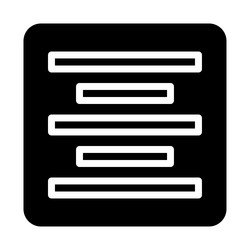 center alignment icon concept of text formatting vector image