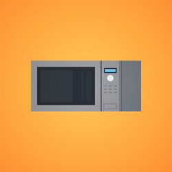 microwave and kitchenware flat vector