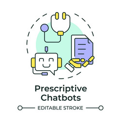 prescriptive chatbots multi color concept icon vector image