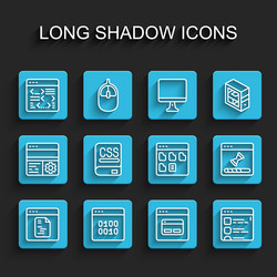 set line software binary code search engine vector image