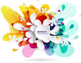 Abstract colored background with different shapes vector