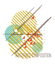 abstract composition with colorful simple vector image