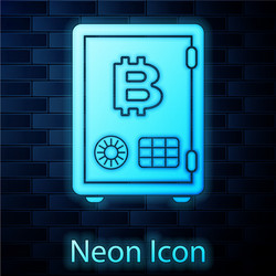 Glowing neon prostake icon isolated on brick vector