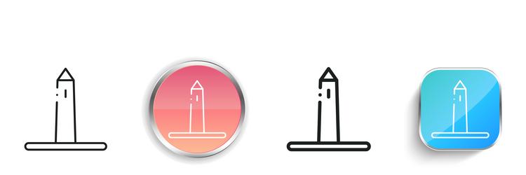 irish icon thin linear regular and button style vector image